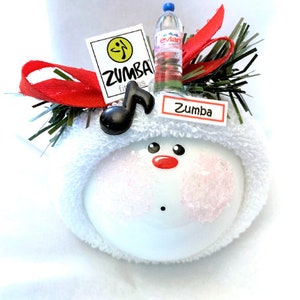 Exercise Instructor Christmas Ornaments Water Bottle Black Music Note Zumba Townsend Custom Gifts SAMPLE W186/CA116 image 3