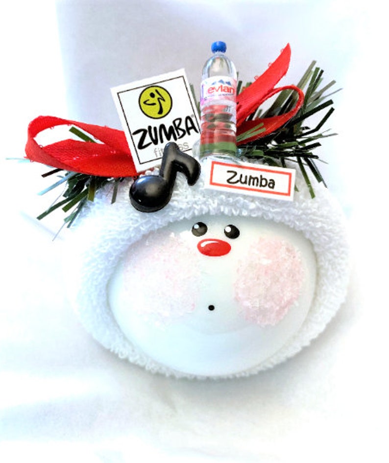 Exercise Instructor Christmas Ornaments Water Bottle Black Music Note Zumba Townsend Custom Gifts SAMPLE W186/CA116 image 3