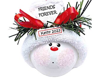 Friend Christmas Gift Ornaments Friendsgiving White Heart Friends Forever Townsend Custom Gifts SAMPLE  CA132