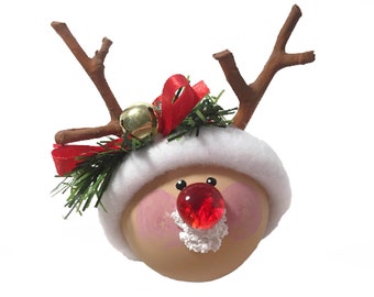 Rudolph Christmas Ornaments Reindeer Jingle Bell Townsend Custom Gifts SAMPLE