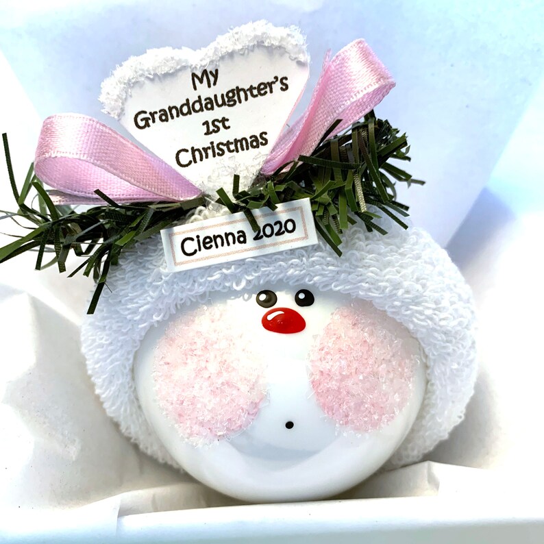 My Granddaughter's First 1st Christmas Ornaments White Etsy