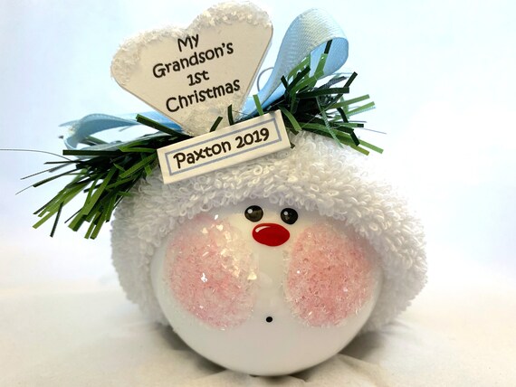 grandson's first christmas ornament 2019