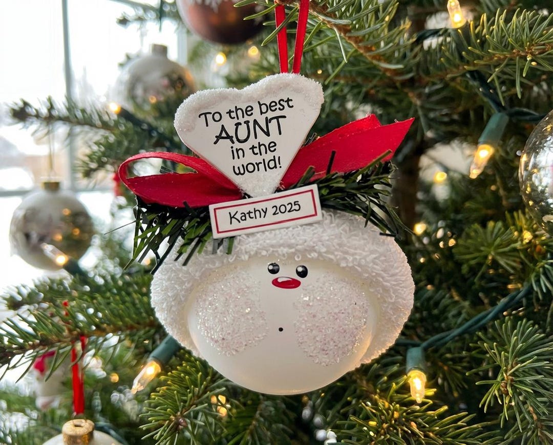 Best Aunt in the World Ornament Personalized - Etsy