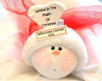 Angel Gift Christmas Ornament White Heart Believe In The Magic Of Christmas Townsend Custom Gifts SAMPLE