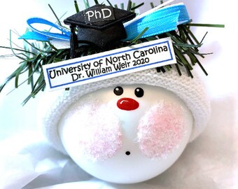 MBA PHD Graduation Gift Ornaments Advanced Degree Samples Cap & Sign Townsend Custom Gifts Sample Year W185 CA89 1186 A SSS
