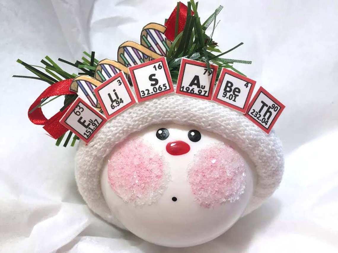 DNA Science Christmas Gift Ornaments Personalized Name Etsy New Zealand