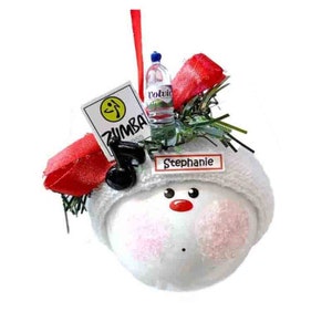 Exercise Instructor Christmas Ornaments Water Bottle Black Music Note Zumba Townsend Custom Gifts SAMPLE W186/CA116 image 1