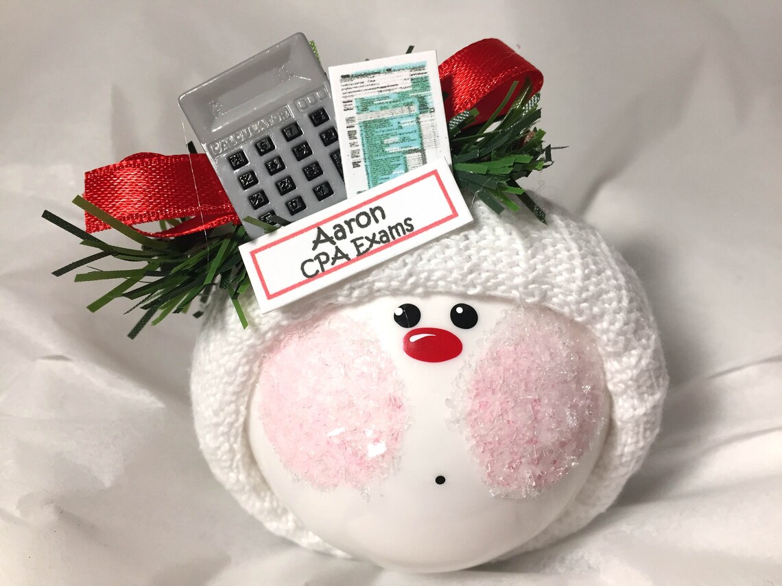 Accounting Christmas Gift Ornaments Calculator Tax Form Etsy