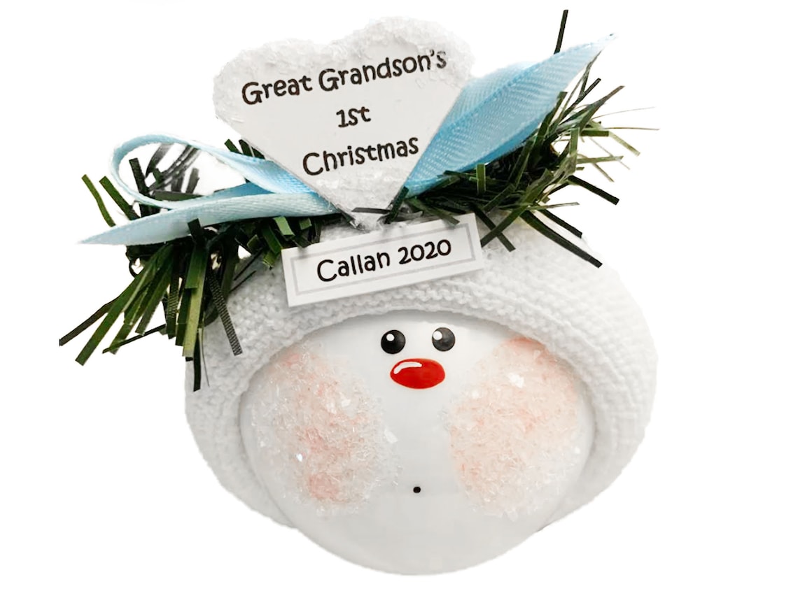 Great Grandchild First 1st Christmas Ornaments Grandson Etsy UK