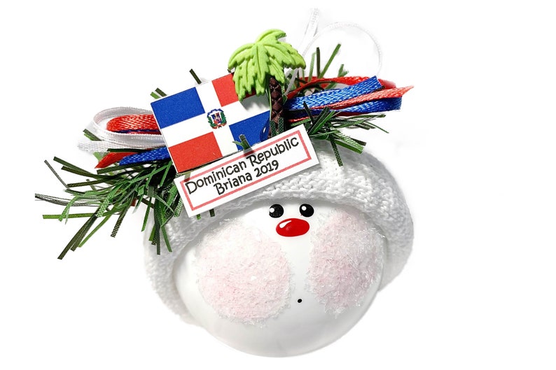 Dominican Republic Souvenir Gift Ornaments Flag Palm Tree Etsy