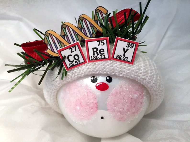 DNA Science Christmas Gift Ornaments Personalized Name Periodic Table Elements Townsend Custom Gifts SAMPLE CA148 image 9