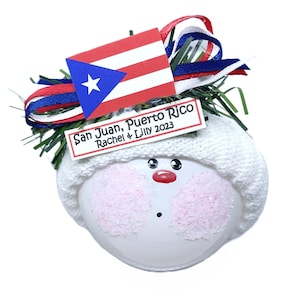 Puerto Rico Souvenir Gift Christmas Ornaments Flag Townsend Custom Gifts SAMPLE