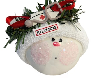 Nurse Ornaments Stethoscope Cap Personalized by Townsend Custom Gifts SAMPLE  W170/CA6 1321