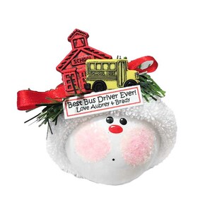 School Bus Driver Christmas Gift Ornaments Townsend Custom Gifts SAMPLE  W32/W138 32/1330