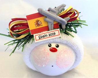 Travel Souvenir Gift Christmas Ornaments Airplane Custom Country Flag Townsend Custom Gifts SAMPLE   W196 14