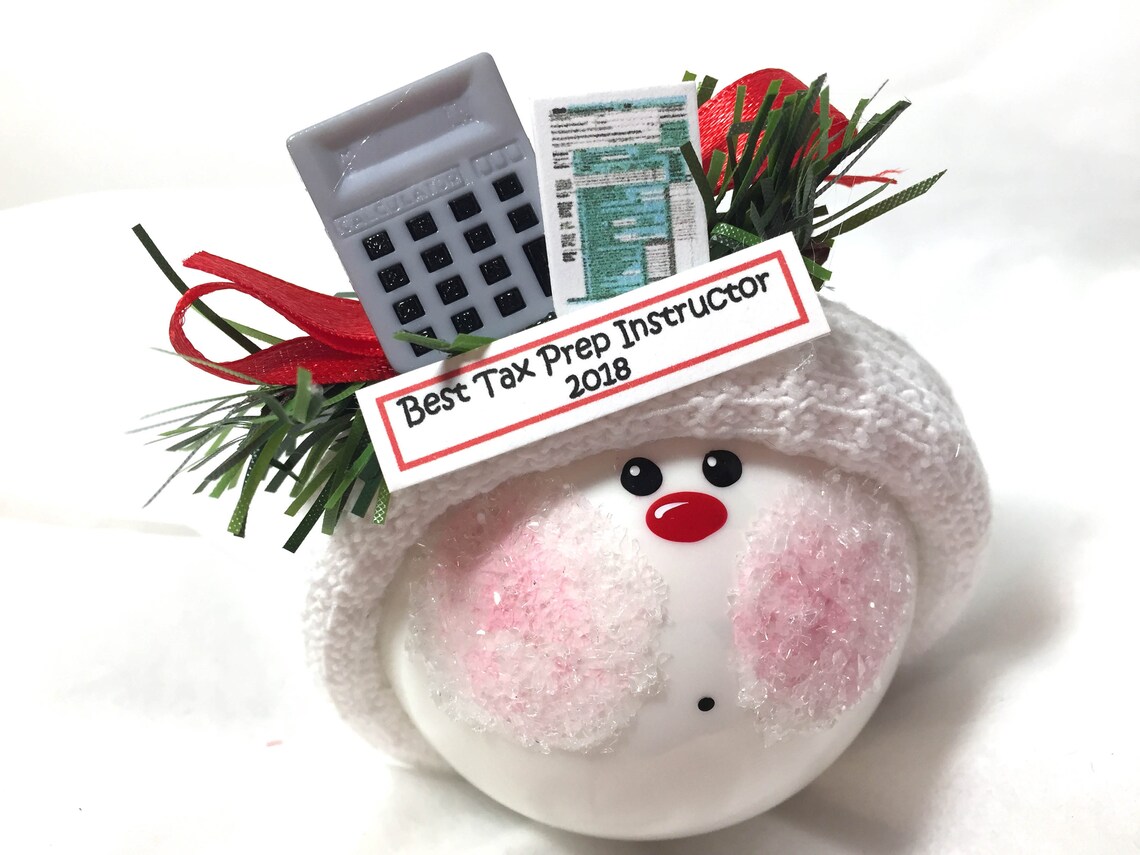 Accounting Christmas Gift Ornaments Calculator Tax Form Etsy