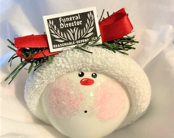 Funeral Director Christmas Ornaments Sign Townsend Custom Gifts SAMPLE SAMPLE
