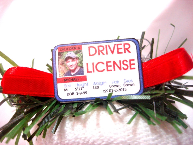 New Driver License Christmas Gift Ornament Personalized Sample Etsy
