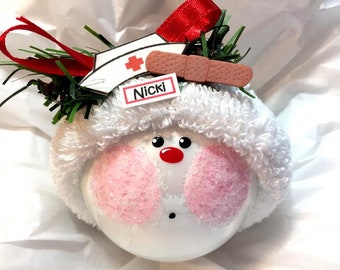 Nurse Christmas Gift Ornaments Bandage Cap Townsend Custom Gifts SAMPLE  W174/CA6  1321