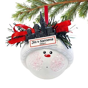 Handmade New York City Christmas Ornament, Personalized Skyline Souvenir W147 1487