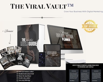 Kit di marketing Viral Vault / Guida Faceless Reels, Social Media Planner (download digitale)