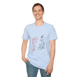 Koi Fish T-Shirt: Unisex Softstyle Tee for Art & Nature Lovers