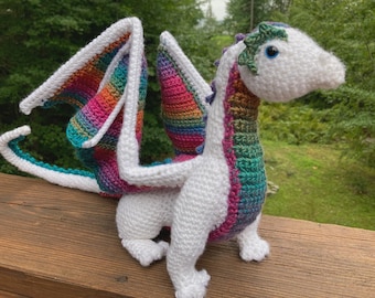 Vestix the Dragon - Handmade Posable Crochet Figurine