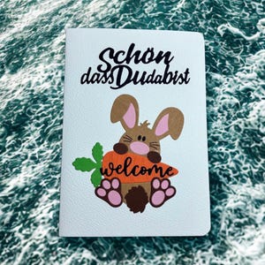 Grußkarte zur Geburt – Schön, dass du da bist – Willkommen Baby – Handgemachte Karte zur Geburt – Babykarte – Klappkarte mit Umschlag
