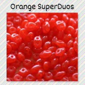 SuperDuo Beads - &quot;ORANGE&quot;