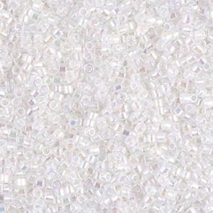 DB0222- White Opal Rainbow - Size 11 Miyuki Delica