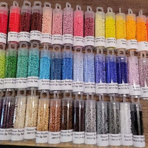 11/0 Delica Seed Bead - Opaque 43 Color Lot - 5g each color - Miyuki