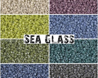 11/0 Delica Sea Glass Color Lot - 8 Color Lot - 5 grams per tube per color