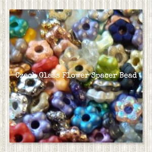 Daisy Spacer Czech Glass Beads