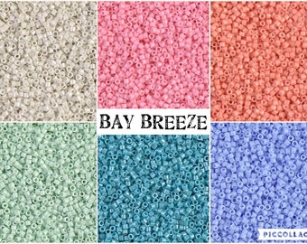 11/0 Delica Bay Breeze Color Lot - 6 Color Lot - 5 grams per tube per color