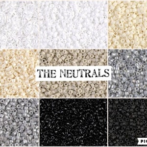 Delica Lot - The Neutrals - Miyuki 11/0 Delica (9) Color Lot - 5-Gram Tubes