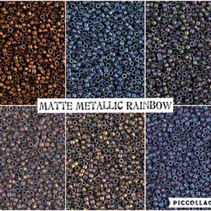 11/0 Delica Matte Metallic Lst Rnbw - 6 Color Lot - 5 grams per tube per color