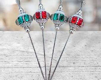 4pc Charcuterie/Drink Picks...Food Grade Stainless Steel Picks...great for Martinis, Cocktails, Appetizers, Desserts, Charcuterie Boards