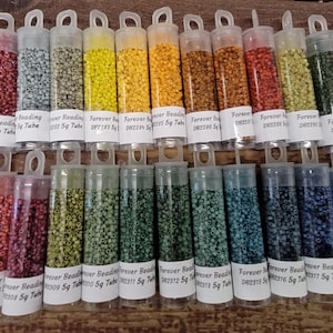11/0 Delica Seed Bead - Matte Opaque Glazed 38 Color Lot - 5g per color - Miyuki