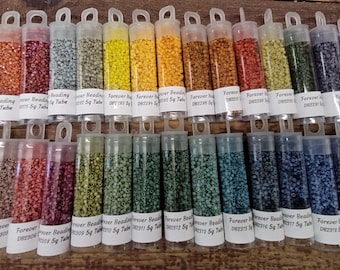 11/0 Delica Seed Bead - Matte Opaque Glazed 38 Color Lot - 5g per color - Miyuki