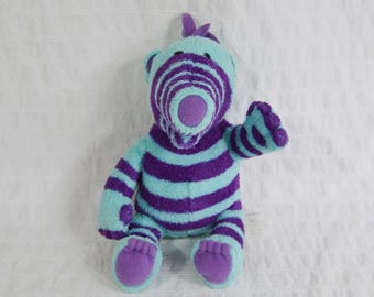 The Fimbles Florrie 16cm Plush 2002 Fisher Price Mattel Blue Purple Striped Toy