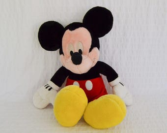 Vintage Mickey Mouse Soft Toy Plush Disney 40cm