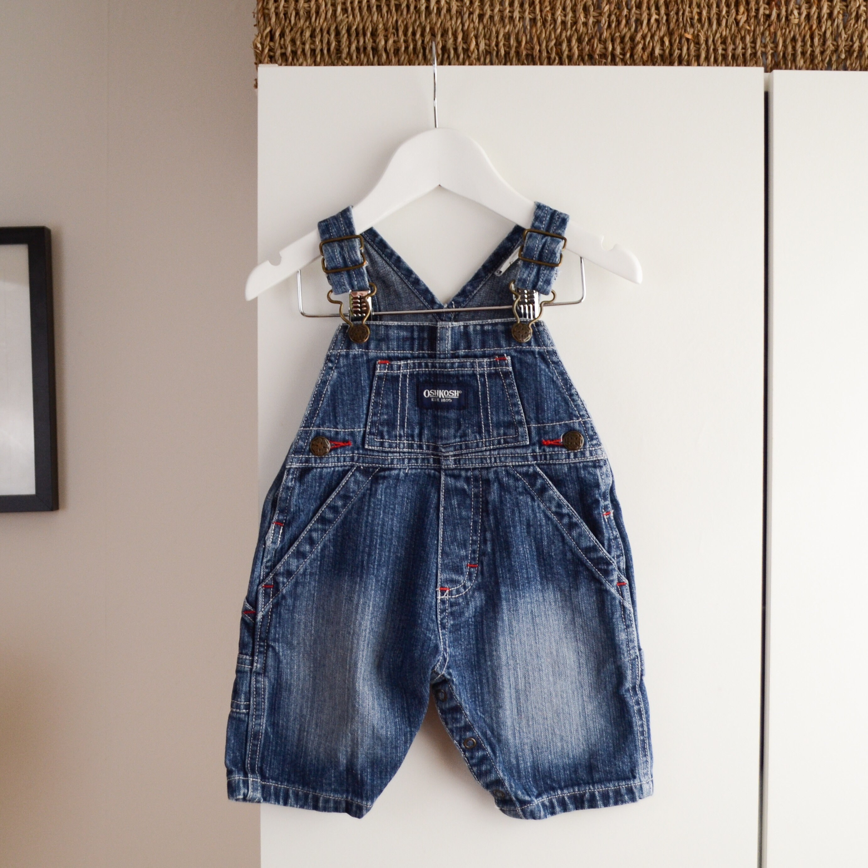 OshKosh BGosh Baby Boys Denim Overalls Dark Wash Baby