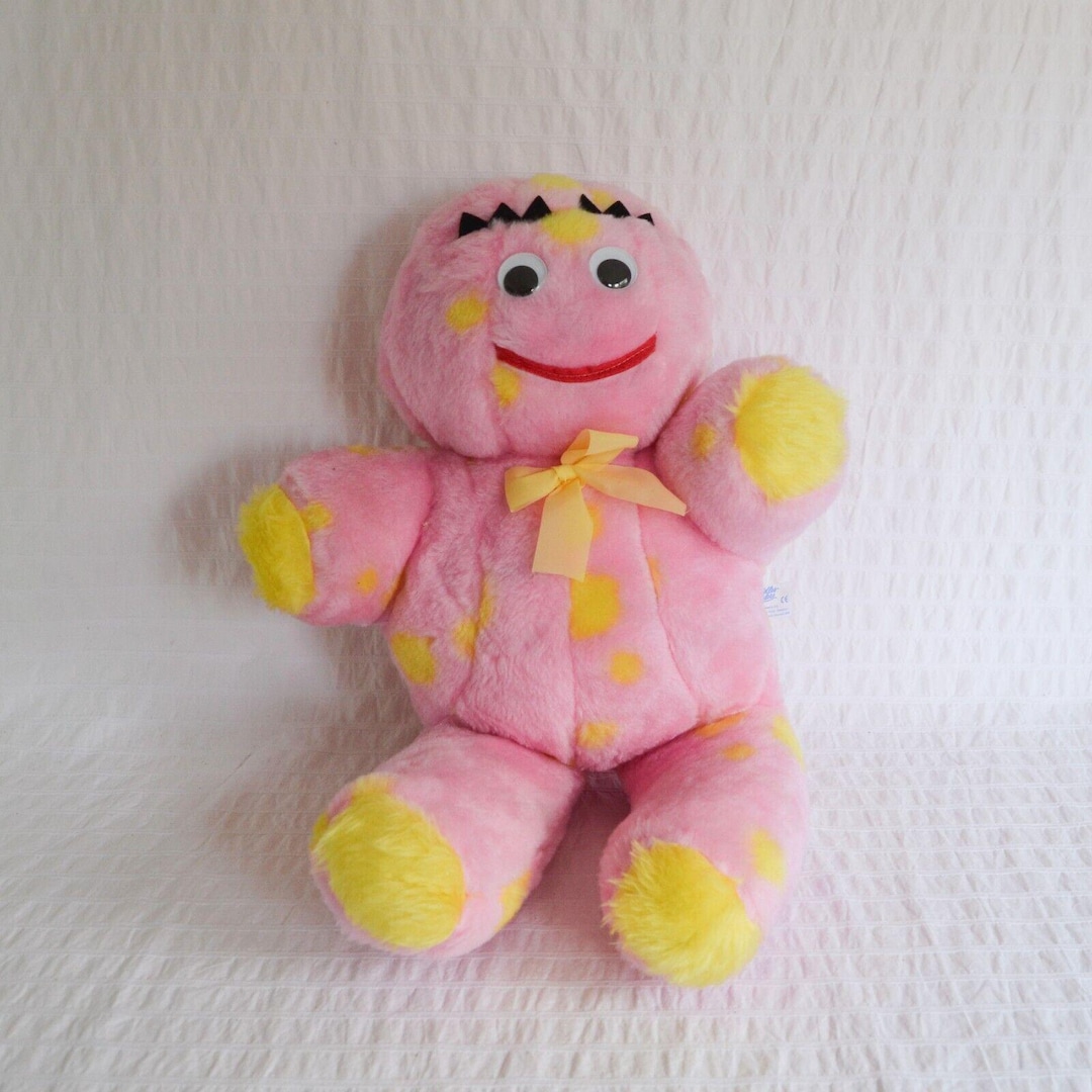 Vintage Mr Blobby Soft Toy Plush 33cm Cuddles Galore 1990's Pink Yellow ...