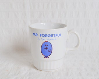 Mr Forgetful Vintage Small Mug 1970’s Official Mr Men Kiln Craft Ceramic Cup