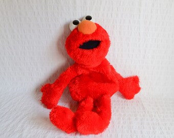 Vintage 1997 Jim Henson Elmo Sesame Street Plush Pyjama Case Red Soft Toy