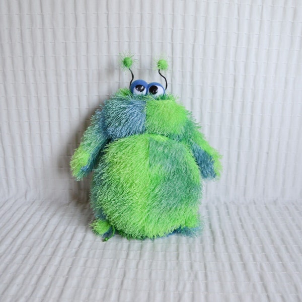 vintage Furgles vert peluche douce support CD DVD étui de transport 2004 Monster