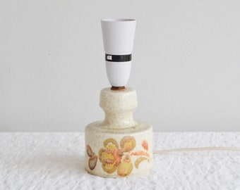 Vintage Ceramic Table Lamp, Small Floral Speckled, Hand Painted, 19cm MCM