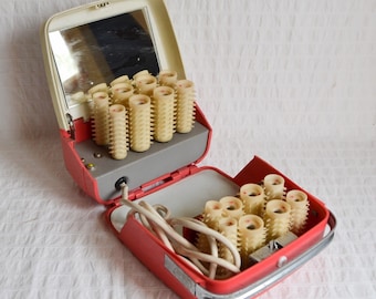 Vintage Pifco Queen Curl Electric Curlers, 60's Curling Hair Accessories DISPLAY