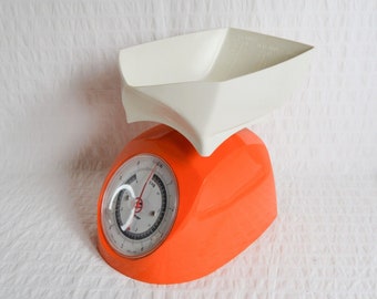 Vintage Salter Weighing Scales Kitchen Scales, Orange 1960s 70's  Retro