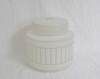 Vintage MCM Glass Lampshade Ceiling Pendant Light Shade White, Frosted Glass